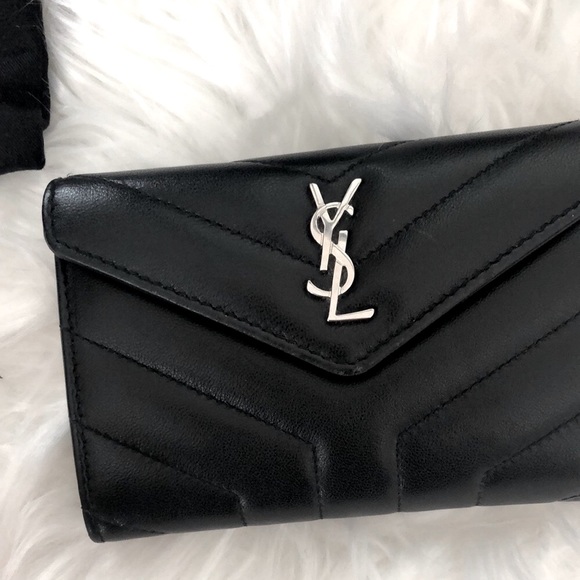 SOLD YSL Saint Laurent quilted loulou leather wallet - Picture 13 of 14